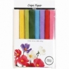 Crepepapir, 25x60 cm, Stræk/crepe: 180%, 105 g, standardfarver, 8 ark/ 1 pk. 1