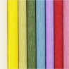 Crepepapir, 25x60 cm, Stræk/crepe: 180%, 105 g, standardfarver, 8 ark/ 1 pk. 2