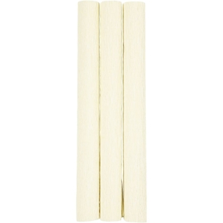 Crepepapir, 25x60 cm, Stræk/crepe: 180%, 105 g, off white, 3 ark/ 1 pk. 0