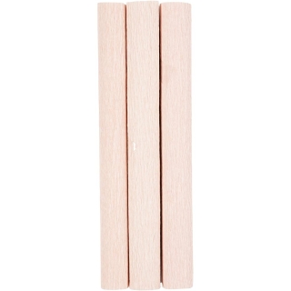Crepepapir, 25x60 cm, Stræk/crepe: 180%, 105 g, soft rosa, 3 ark/ 1 pk. 0