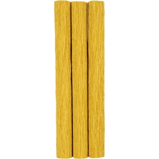 Crepepapir, 25x60 cm, Stræk/crepe: 180%, 105 g, karry, 3 ark/ 1 pk. 0