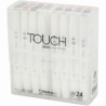 Touch Twin kunstnertusch, ass. farver, 24 stk./ 1 pk. 2