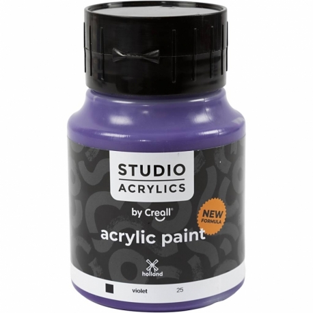 Creall Studio akrylmaling, dækkende, violet (25), 500 ml/ 1 fl. 0