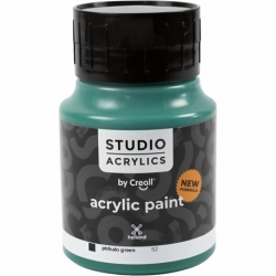 Creall Studio akrylmaling, dækkende, phtalo green (52), 500 ml/ 1 fl. 0