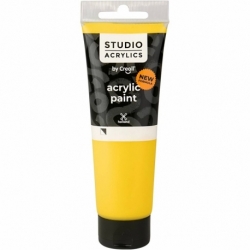 Creall Studio akrylmaling, halvdækkende, primary yellow (06), 120 ml/ 1 fl. 0
