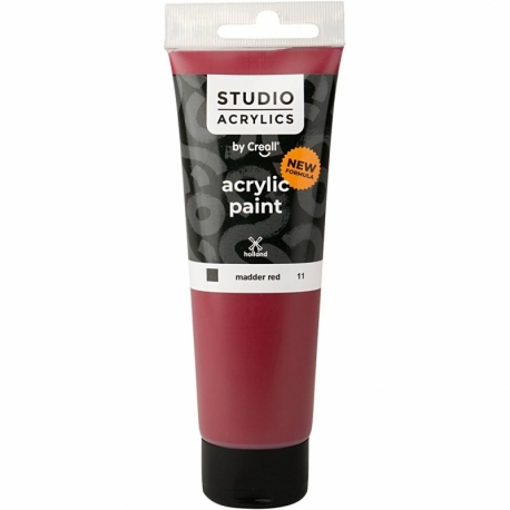 Creall Studio akrylmaling, dækkende, madder red (11), 120 ml/ 1 fl. 0