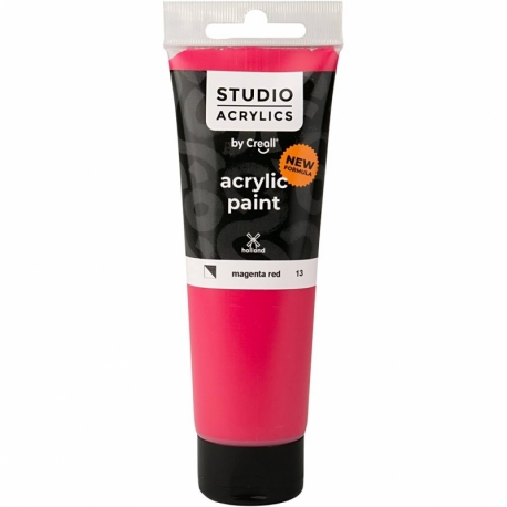 Creall Studio akrylmaling, halvdækkende, magenta red (13), 120 ml/ 1 fl. 0