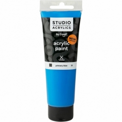 Creall Studio akrylmaling, dækkende, primary blue (30), 120 ml/ 1 fl. 0