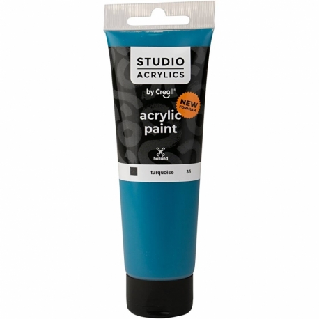 Creall Studio akrylmaling, dækkende, turquoise (35), 120 ml/ 1 fl. 0