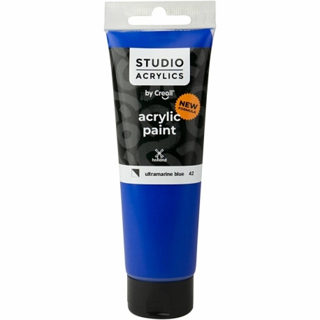 Creall Studio akrylmaling, halvdækkende, ultramarine blue (42), 120 ml/ 1 fl. 0