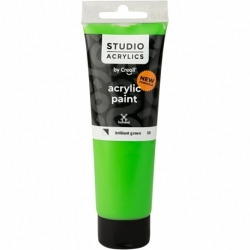 Creall Studio akrylmaling, halvdækkende, brilliant green (50), 120 ml/ 1 fl. 0