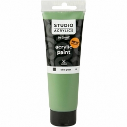 Creall Studio akrylmaling, dækkende, olive green (59), 120 ml/ 1 fl. 0