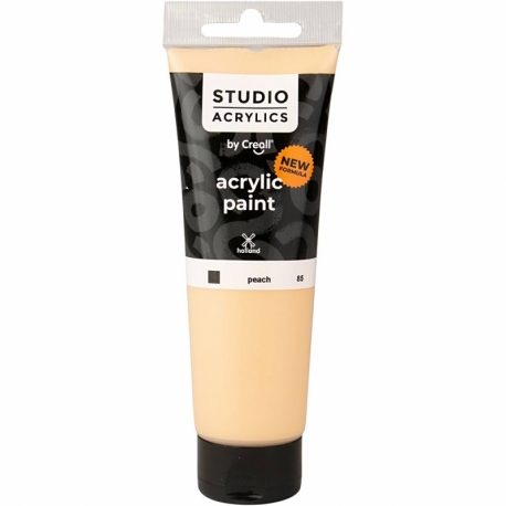 Creall Studio akrylmaling, dækkende, peach (85), 120 ml/ 1 fl. 0