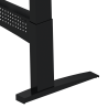 Hæve-/sænkebord | 160x160 cm | Hvid med sort stel