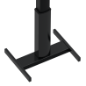 Hæve-/sænkebord | 60x60 cm | Bøg med sort stel