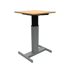 Hæve-/sænkebord | 60x60 cm | Bøg med sølv stel
