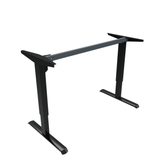 Hæve-/sænkestel | Bredde 129 cm | Sort 