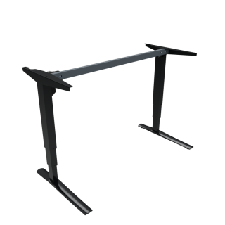Hæve-/sænkestel | Bredde 129 cm | Sort 