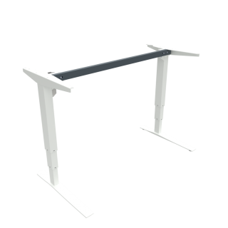 Hæve-/sænkestel | Bredde 129 cm | Hvid