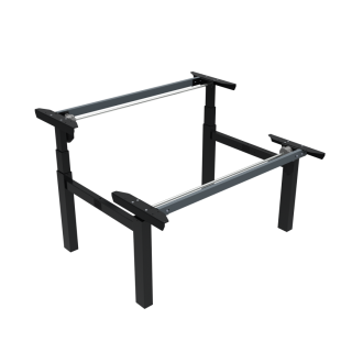 Hæve-/sænkestel | Bredde 129 cm | Sort 