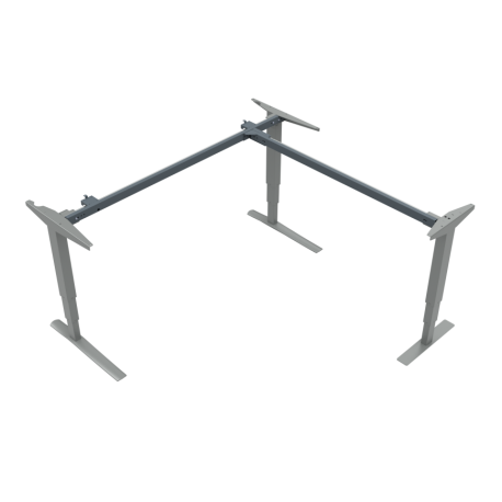 Hæve-/sænkestel | Bredde 172 cm | Sølv