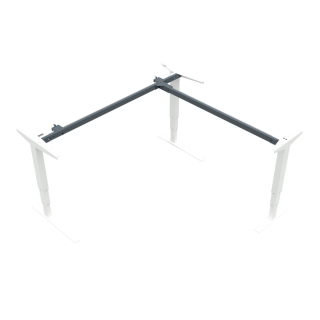 Hæve-/sænkestel | Bredde 172 cm | Hvid