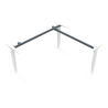 Hæve-/sænkestel | Bredde 172 cm | Hvid