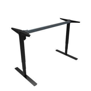 Hæve-/sænkestel | Bredde 129 cm | Sort 
