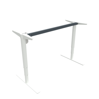 Hæve-/sænkestel | Bredde 129 cm | Hvid