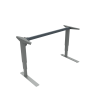 Hæve-/sænkestel | Bredde 129 cm | Sølv