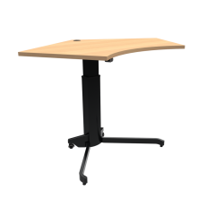Hæve-/sænkebord | 138x92 cm | Bøg med sort stel