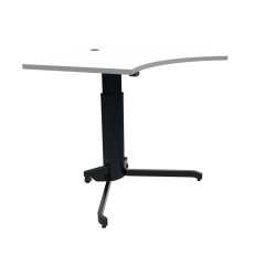 Hæve-/sænkebord | 138x92 cm | Hvid med sort stel