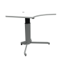 Hæve-/sænkebord | 138x92 cm | Hvid med sølv stel