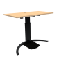 Hæve-/sænkebord | 120x60 cm | Bøg med sort stel