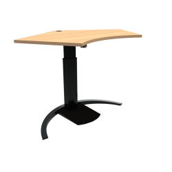Hæve-/sænkebord | 138x92 cm | Bøg med sort stel