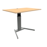 Hæve-/sænkebord | 120x80 cm | Bøg med sølv stel