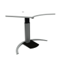 Hæve-/sænkebord | 138x92 cm | Hvid med sølv stel