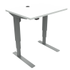Hæve-/sænkebord | 80x60 cm | Hvid med sølv stel