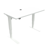Hæve-/sænkebord | 120x60 cm | Hvid med hvidt stel