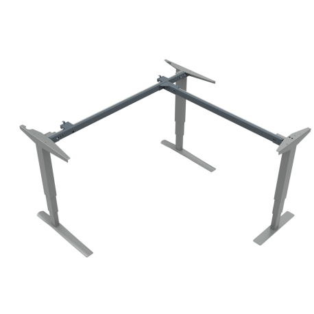 Hæve-/sænkestel | Bredde 152 cm | Sølv