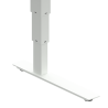 Hæve-/sænkebord | 180x180 cm | Hvid med hvidt stel