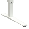 Hæve-/sænkebord | 160x160 cm | Hvid med hvidt stel