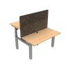 Hæve-/sænkebord | 120x60 cm | Bøg med sølv stel