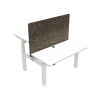 Hæve-/sænkebord | 120x60 cm | Hvid med hvidt stel