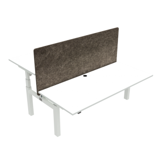 Hæve-/sænkebord | 180x80 cm | Hvid med hvidt stel