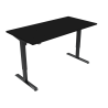 Hæve-/sænkebord | 160x80 cm | Sort  med sort stel