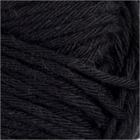 Bomuldsgarn, nr. 8/8, L: 80-85 m, sort, 50 g/ 1 ngl. 0