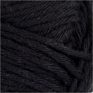 Bomuldsgarn, nr. 8/8, L: 80-85 m, sort, 50 g/ 1 ngl. 0
