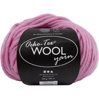 Uldgarn, L: 50 m, lys pink, 50 g/ 1 ngl. 0