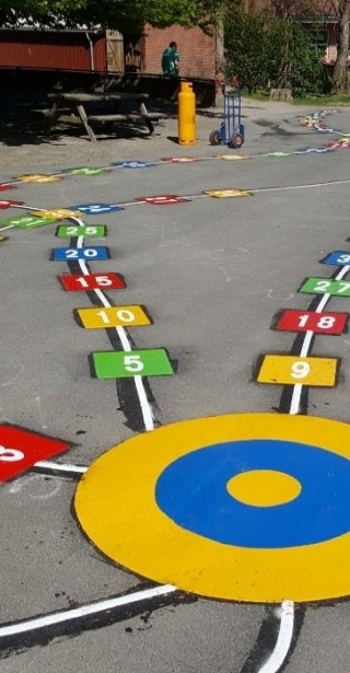 LUDO bane inkl. brikker og terninger 300x300 cm - Termoplast